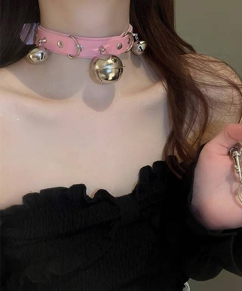 鈴付き チョーカー 首輪 リードチェーン cula1196（チョーカー