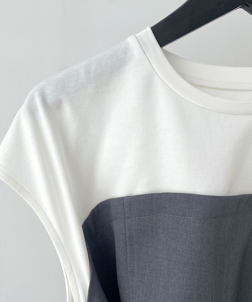 SAISON DE PAPILLON(セゾンドパピヨン)の「ベルト付きビスチェカットソートップス(Tシャツ/カットソー・レディース・ブラック/グレー・S/M/L)」の21枚目の写真