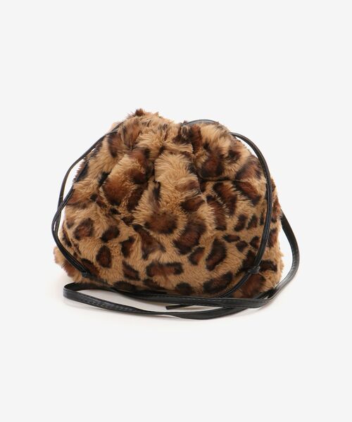 le.coeur blanc(ルクールブラン)の「《WEB限定アイテム》エコファー巾着BAG(ショルダーバッグ・レディース・ベージュ/ベージュ系その他2/グレー・FREE)」の13枚目の写真