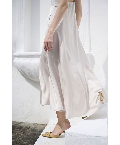 Estella.K(エステラケー)の「Gloria Dress ドレープナローラインドレス(ワンピース・レディース・オレンジ/ライトベージュ/ブラック・FREE)」の19枚目の写真