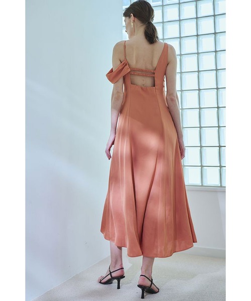 Estella.K(エステラケー)の「Gloria Dress ドレープナローラインドレス(ワンピース・レディース・オレンジ/ライトベージュ/ブラック・FREE)」の22枚目の写真