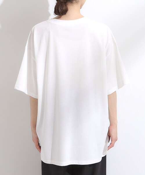 Cutie Blonde（キューティーブロンド）の「【ひんやり/汗ジミ軽減/UVカット】プリントアソート BIG Tシャツ（Tシャツ/カットソー・レディース・チャコール/ホワイト系3/ブラック系3/ダークブラウン系1・00）」の7枚目の写真