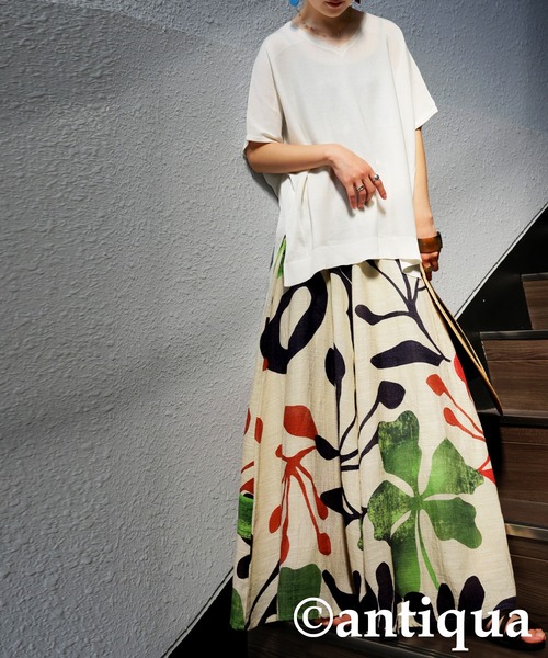 antiqua（アンティカ）の「ボタニカルフレアパンツ（その他パンツ・レディース・マルチ・ONESIZE）」の11枚目の写真