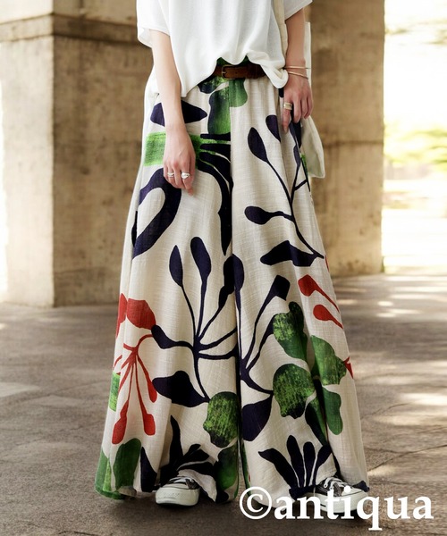 antiqua（アンティカ）の「ボタニカルフレアパンツ（その他パンツ・レディース・マルチ・ONESIZE）」の12枚目の写真