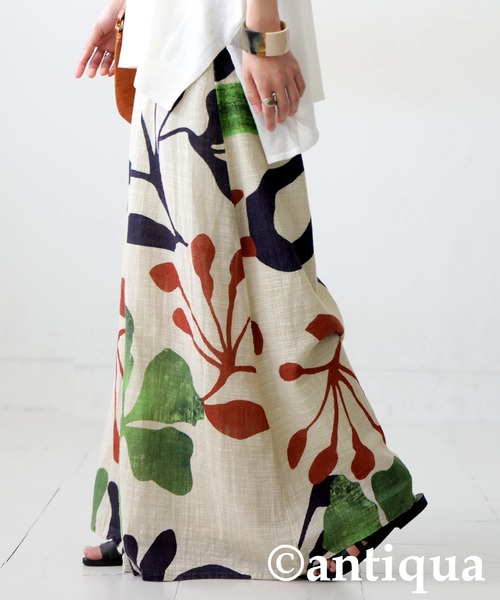 antiqua（アンティカ）の「ボタニカルフレアパンツ（その他パンツ・レディース・マルチ・ONESIZE）」の13枚目の写真
