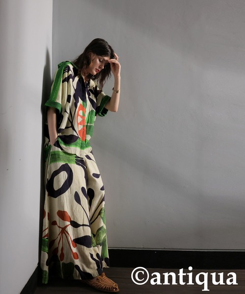 antiqua（アンティカ）の「ボタニカルフレアパンツ（その他パンツ・レディース・マルチ・ONESIZE）」の15枚目の写真