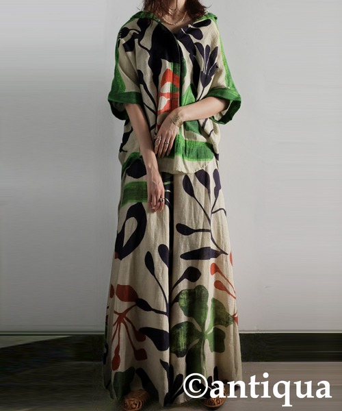 antiqua（アンティカ）の「ボタニカルフレアパンツ（その他パンツ・レディース・マルチ・ONESIZE）」の16枚目の写真