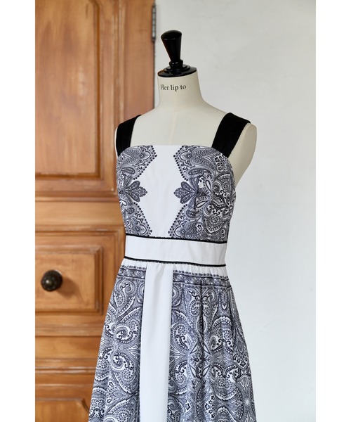 ワンピース herlipto Marbella Panel Printed Dress Marbella Panel Printed Dress（ワンピース）｜Her lip to（ハー