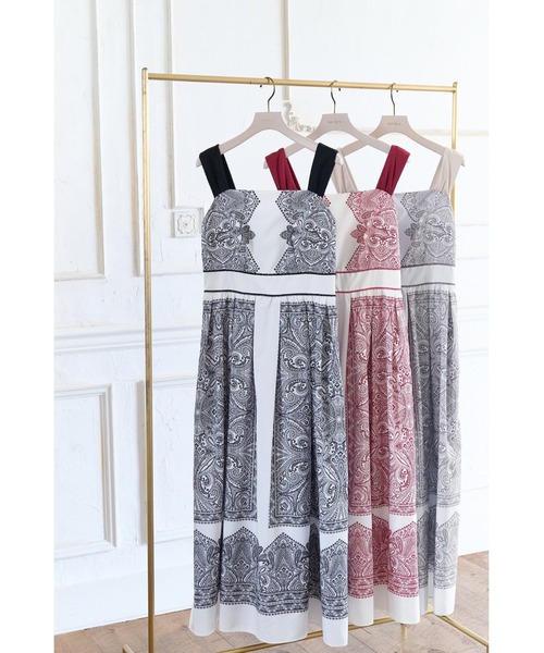 ワンピース herlipto Marbella Panel Printed Dress S Marbella Panel Printed Dress（ワンピース）｜Her lip to（ハー