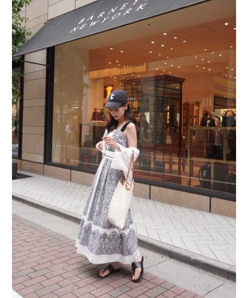 ワンピース herlipto Marbella Panel Printed Dress S Marbella Panel Printed Dress