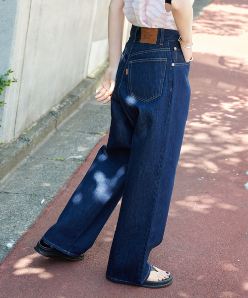 追加4 ULTライトデニムハイライズルーズ5PKT（デニムパンツ