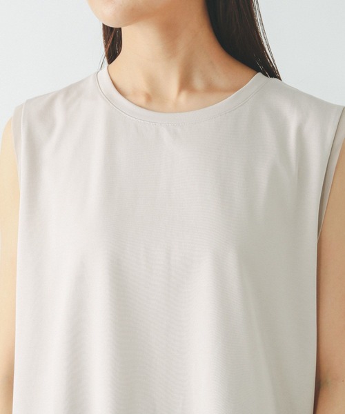 GLOBAL WORK（グローバルワーク）の「汗染み軽減シフォンノースリーブ/497054（Tシャツ/カットソー・レディース・ブラック/ネイビー/ダークブラウン/グレイッシュベージュ・MEDIUM/LARGE）」の17枚目の写真