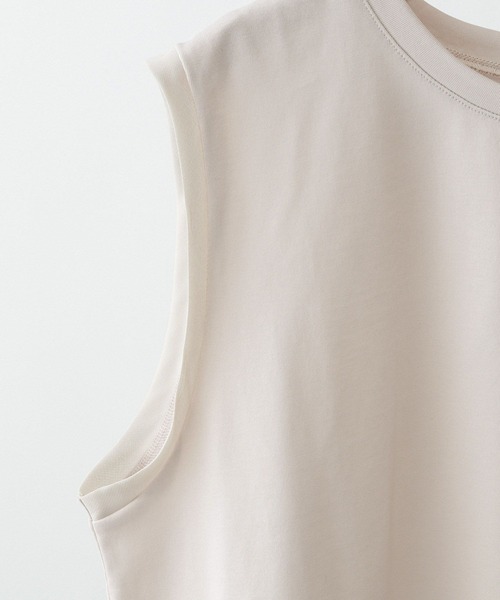 GLOBAL WORK（グローバルワーク）の「汗染み軽減シフォンノースリーブ/497054（Tシャツ/カットソー・レディース・ブラック/ネイビー/ダークブラウン/グレイッシュベージュ・MEDIUM/LARGE）」の11枚目の写真