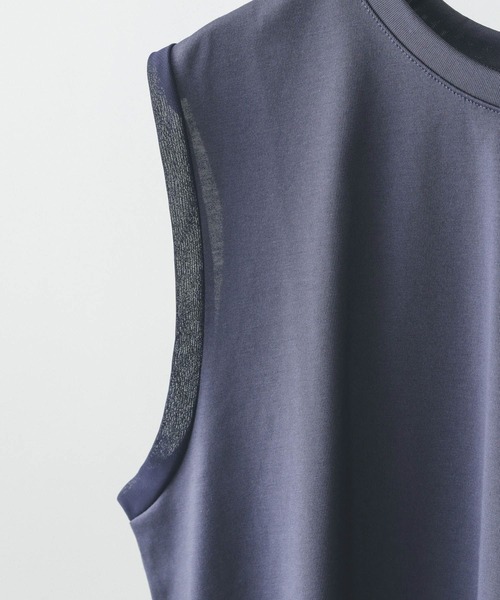 GLOBAL WORK（グローバルワーク）の「汗染み軽減シフォンノースリーブ/497054（Tシャツ/カットソー・レディース・ブラック/ネイビー/ダークブラウン/グレイッシュベージュ・MEDIUM/LARGE）」の5枚目の写真