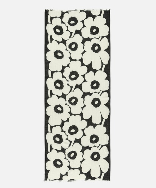 marimekko(マリメッコ)の「Fiore Unikko / scarf(ストール/ショール・レディース・ブラック×ホワイト・FREE)」の2枚目の写真