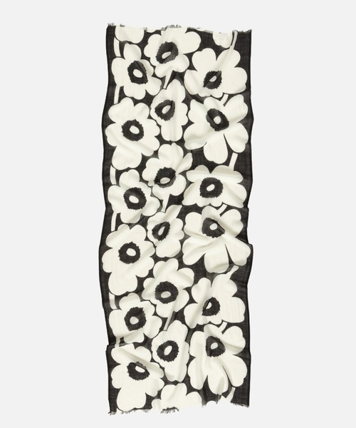 marimekko(マリメッコ)の「Fiore Unikko / scarf(ストール/ショール・レディース・ブラック×ホワイト・FREE)」の3枚目の写真