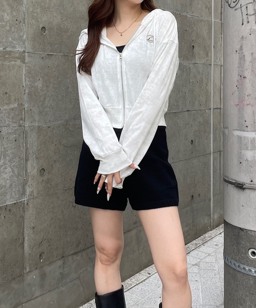 DND4DES 短丈 ラメパーカー DND4DES ラメ ジップアップ パーカー - メルカリ