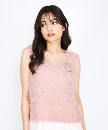 QUEENS COURT | 蝶々ヤーンニットベスト≪手洗い可能≫(ニット/セーター)