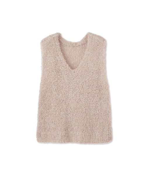 QUEENS COURT（クイーンズコート）の「蝶々ヤーンニットベスト≪手洗い可能≫（ニット/セーター・レディース・ピンク/オフホワイト/ベージュ・M）」の4枚目の写真