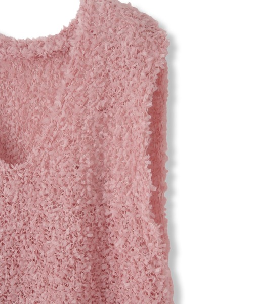 QUEENS COURT（クイーンズコート）の「蝶々ヤーンニットベスト≪手洗い可能≫（ニット/セーター・レディース・ピンク/オフホワイト/ベージュ・M）」の21枚目の写真