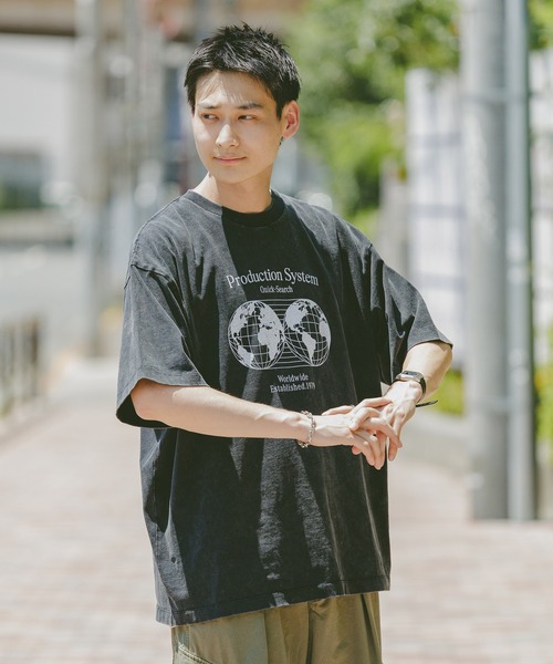 RAGEBLUE（レイジブルー）の「ヴィンテージライク/グラフィックプリントTシャツ（Tシャツ/カットソー・メンズ・ライトグレー/ダークグレー・LARGE/MEDIUM）」の5枚目の写真