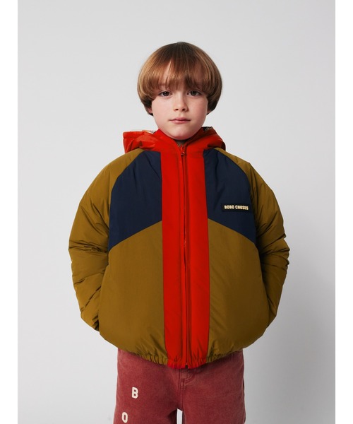BOBO CHOSES(ボボショーズ)の「Doggy Mate all over reversible anorak(ダウンジャケット/コート・キッズ・オフホワイト・2-3YEAR/12-13y/10-11y/8-9y/6-7YEAR/4-5YEAR)」の1枚目の写真