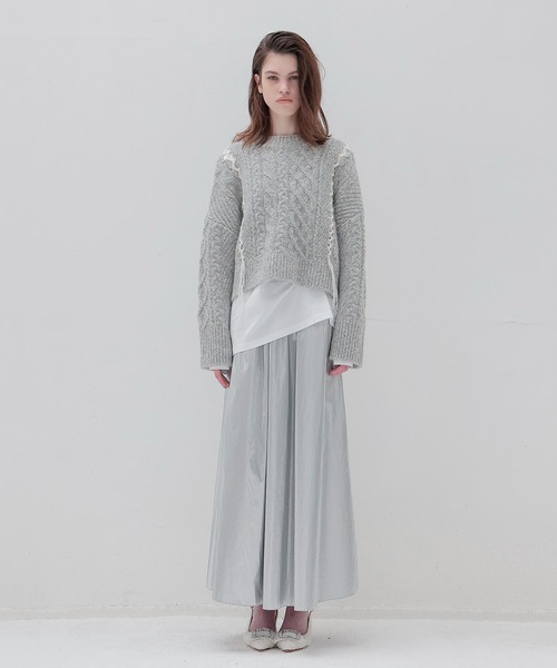 DRESSLAVE(ドレスレイブ)の「bright coating gather skirt(ブライトコーティングギャザースカート)(スカート・レディース・ブラウン/シルバー・38)」の16枚目の写真