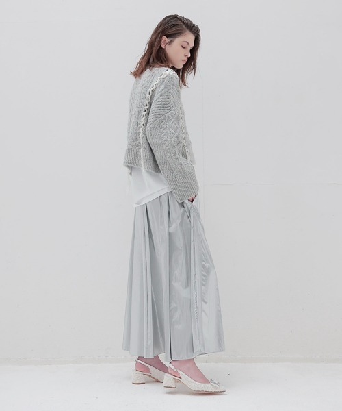 DRESSLAVE(ドレスレイブ)の「bright coating gather skirt(ブライトコーティングギャザースカート)(スカート・レディース・ブラウン/シルバー・38)」の17枚目の写真