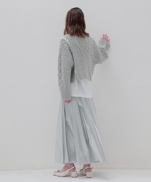 DRESSLAVE(ドレスレイブ)の「bright coating gather skirt(ブライトコーティングギャザースカート)(スカート・レディース・ブラウン/シルバー・38)」の18枚目の写真