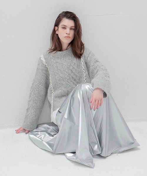 DRESSLAVE(ドレスレイブ)の「bright coating gather skirt(ブライトコーティングギャザースカート)(スカート・レディース・ブラウン/シルバー・38)」の19枚目の写真