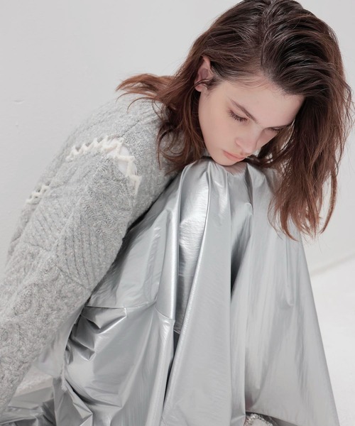DRESSLAVE(ドレスレイブ)の「bright coating gather skirt(ブライトコーティングギャザースカート)(スカート・レディース・ブラウン/シルバー・38)」の20枚目の写真