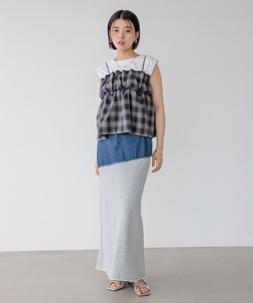 BAYFLOW（ベイフロー）の「[接触冷感/汗臭・汗ジミ軽減]コンパクトファンクションノースリーブT（Tシャツ/カットソー・レディース・ホワイト/ブラック/モカ・SMALL/MEDIUM）」の20枚目の写真