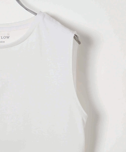 BAYFLOW（ベイフロー）の「[接触冷感/汗臭・汗ジミ軽減]コンパクトファンクションノースリーブT（Tシャツ/カットソー・レディース・ホワイト/ブラック/モカ・SMALL/MEDIUM）」の16枚目の写真