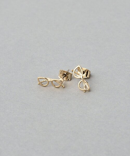 BEARDSLEY（ビアズリー）の「メガネモチーフピアス（ピアス（両耳用）・レディース・ゴールド・FREE）」の2枚目の写真