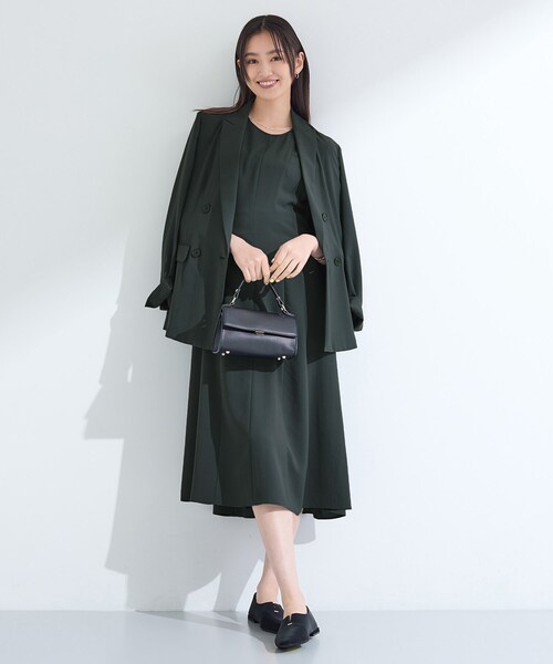 INDIVI(インディヴィ)の「【美シルエット】ノースリーブワンピース(ワンピース・レディース・ブラウン系/ブラック/ダークグレー・40/38/36/15 /13/05)」の7枚目の写真