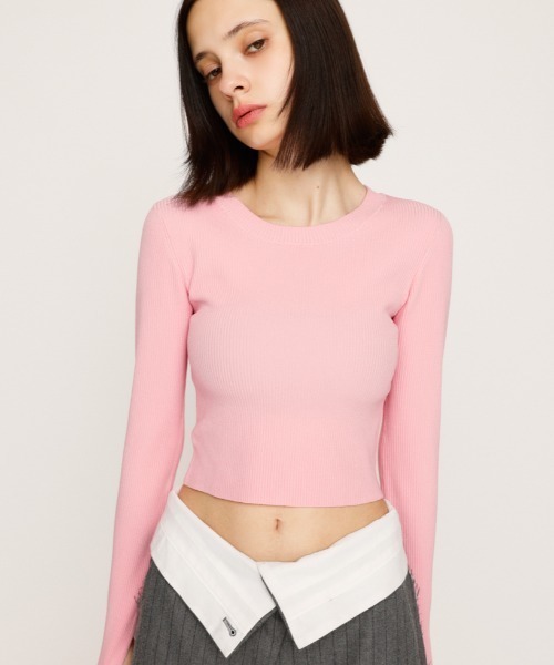 セール】【2サイズ展開】BASIC HG RIB TOPS ベーシック ハイゲージ