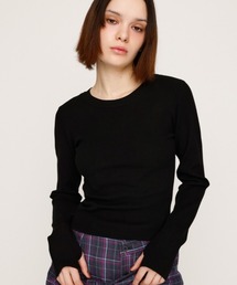 【2サイズ展開】BASIC HG RIB TOPS ベーシック ハイゲージ リブ トップス 秋服