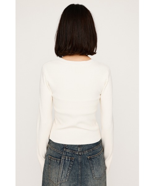 SLY(スライ)の「【2サイズ展開】BASIC HG RIB TOPS ベーシック ハイゲージ リブ トップス 秋服(ニット/セーター・レディース・杢グレー/アイボリー/ブラック/ピンク・1/2)」の12枚目の写真