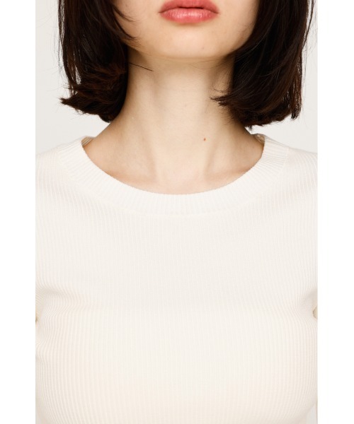 SLY(スライ)の「【2サイズ展開】BASIC HG RIB TOPS ベーシック ハイゲージ リブ トップス 秋服(ニット/セーター・レディース・杢グレー/アイボリー/ブラック/ピンク・1/2)」の13枚目の写真