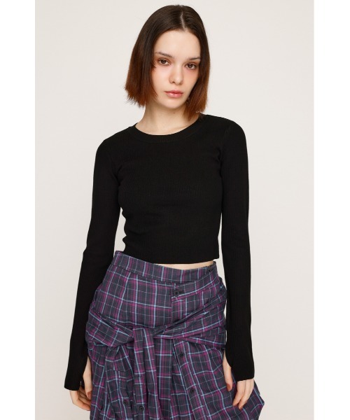 SLY(スライ)の「【2サイズ展開】BASIC HG RIB TOPS ベーシック ハイゲージ リブ トップス 秋服(ニット/セーター・レディース・杢グレー/アイボリー/ブラック/ピンク・1/2)」の15枚目の写真