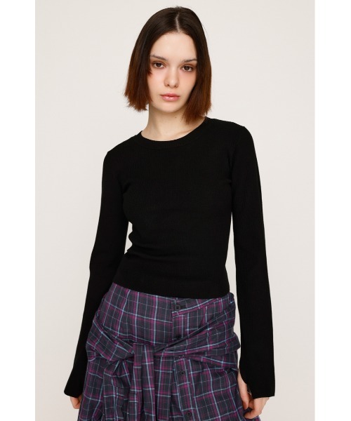 SLY(スライ)の「【2サイズ展開】BASIC HG RIB TOPS ベーシック ハイゲージ リブ トップス 秋服(ニット/セーター・レディース・杢グレー/アイボリー/ブラック/ピンク・1/2)」の17枚目の写真