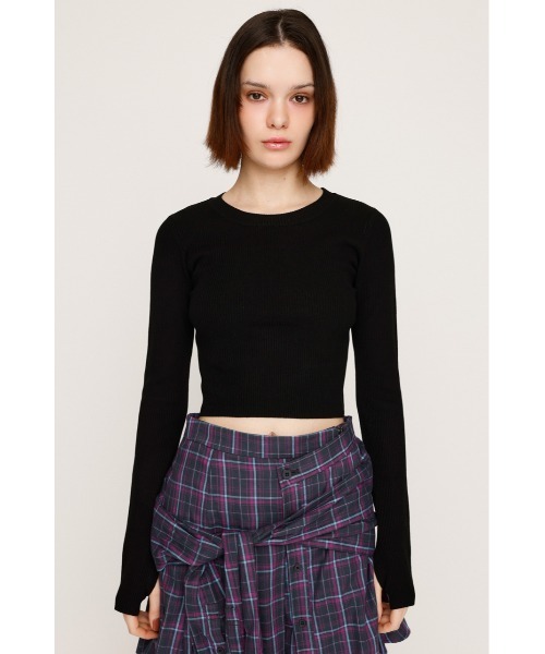 SLY(スライ)の「【2サイズ展開】BASIC HG RIB TOPS ベーシック ハイゲージ リブ トップス 秋服(ニット/セーター・レディース・杢グレー/アイボリー/ブラック/ピンク・1/2)」の18枚目の写真