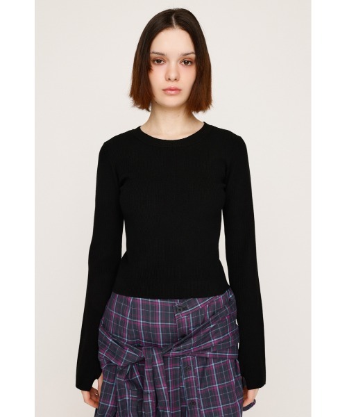 SLY(スライ)の「【2サイズ展開】BASIC HG RIB TOPS ベーシック ハイゲージ リブ トップス 秋服(ニット/セーター・レディース・杢グレー/アイボリー/ブラック/ピンク・1/2)」の19枚目の写真