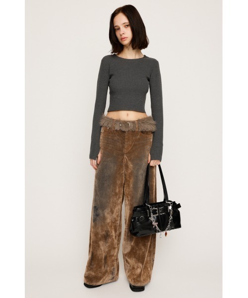 SLY(スライ)の「【2サイズ展開】BASIC HG RIB TOPS ベーシック ハイゲージ リブ トップス 秋服(ニット/セーター・レディース・杢グレー/アイボリー/ブラック/ピンク・1/2)」の21枚目の写真