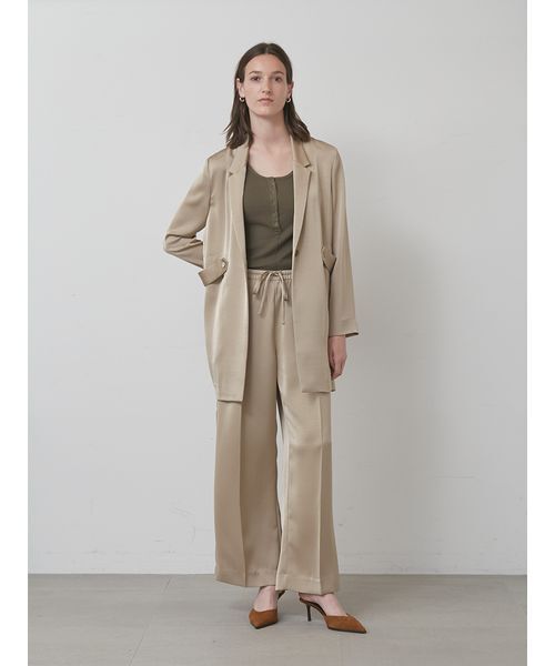 styling/（スタイリング）の「【セットアップ対応】ドローコードサテンパンツ（その他パンツ・レディース・ブラック/ピンク/ベージュ・1/0）」の2枚目の写真