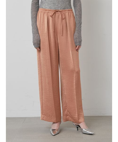 styling/（スタイリング）の「【セットアップ対応】ドローコードサテンパンツ（その他パンツ・レディース・ブラック/ピンク/ベージュ・1/0）」の3枚目の写真