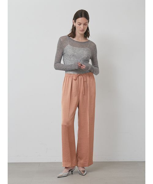 styling/（スタイリング）の「【セットアップ対応】ドローコードサテンパンツ（その他パンツ・レディース・ブラック/ピンク/ベージュ・1/0）」の12枚目の写真