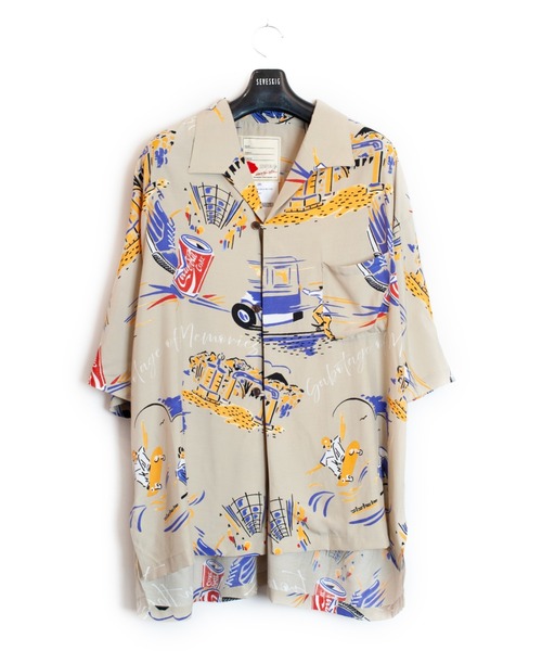 SEVESKIG（セヴシグ）の「SEVESKIG/セブシグ/S/S 柄ｼｬﾂ_SH-SV-NRS-1006（シャツ/ブラウス・メンズ・サックスブルー/ベージュ・SMALL/MEDIUM/LARGE/X-LARGE）」の2枚目の写真