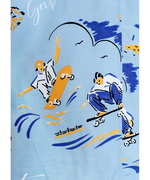 SEVESKIG（セヴシグ）の「SEVESKIG/セブシグ/S/S 柄ｼｬﾂ_SH-SV-NRS-1006（シャツ/ブラウス・メンズ・サックスブルー/ベージュ・SMALL/MEDIUM/LARGE/X-LARGE）」の8枚目の写真