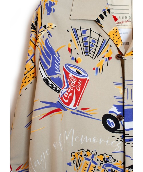 SEVESKIG（セヴシグ）の「SEVESKIG/セブシグ/S/S 柄ｼｬﾂ_SH-SV-NRS-1006（シャツ/ブラウス・メンズ・サックスブルー/ベージュ・SMALL/MEDIUM/LARGE/X-LARGE）」の4枚目の写真